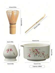 1 Set Creative Japanese Style Matcha Bowl, Handmade Bamboo Matcha Whisk, Tea Ceremony Tools, Sung Dynasty Style Matcha/Milk Tea Bowl, Matcha Preparation Set