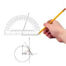 3pcs 180° Protractor, Suitable For Drawing, Math, Students Back To School, Office Angle Measurement Tool (Random Color) - Multicolor - View 3