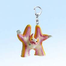 1pc Student Abstract Ugly Thing Keychain "Social Cow Deity", Funny Abstract Design (Octopus Monster/ Feet/Quirky Doll), Hang On Backpack Side Pocket, Pull Out Keys During Class To Instantly Become The Social Focus, Lightweight Yet Material - Multicolor - View 10