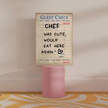 1件套客人退房墙饰，可爱厨师，还会再来，这里一定是我要找的地方，客人退房，红色厨师艺术印刷品，客人退房海报，客厅/卧室帆布墙饰 - 彩色 - 查看 4