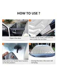 Universal Car Windshield Cover, Snow & Sun Protection, Made Of Polyester Fiber, Suitable For All Seasons, Shading In Summer And Snow Protection In Winter - Multicolor - View 6