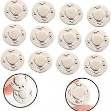 Leoon MAGICLULU 12 Pares Imn Hebilla Monedero Botn Magntico Botones Magnticos Para Bolsa DIY Adornos De Ropa Botn De Jean Botones Para Manualidades Imanes Para Manualidades Broches De Imn - plata+2x2x0.3cm - Ver 4