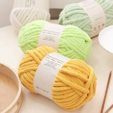 1pc 250g Chunky Dopamine Yarn Skein, Handmade Knitting Scarf, DIY Blanket, Cushion, Non-Shedding - 250 Grams - View 2