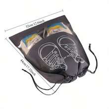 10pcs Non-Woven Fabric Drawstring Shoe Bags, Plain Gray Color Dust-Proof Shoe Covers, Reusable Travel Shoe Storage Bags, Simple Minimalist Design For Home And Travel