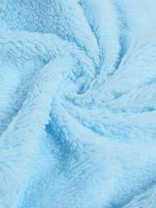 1pc Soft Breathable Home Use Solid Color Dotted Velvet Baby Sleeping Bag Love Valentine - Blue - View 5