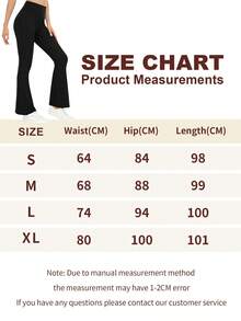 Women'S High Waisted Flare Yoga Pants - Tummy Control Length Leggings With Pockets, High-Stretch Soft Fabric, Elastic Waistband & Flared Hem For Yoga, Pilates, Workouts, Vacation & Daily Wear, Workout Leggings, Activewear Bottoms, Stylish Activewear, Comfortable Fit, Versatile Activewear, Fitness Enthusiasts, Pilates Leggings, Breathable Material, Gym Goers - 黑色 - 查看 2