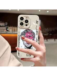 Graffiti Great Art Aesthetic David Mona Lisa Case Covercompatible with  15 16 Pro Max 14 13 12 11 XS XR X 7 8 Plus SE Shockproof Soft Cover, Cover compatible with  17 pro hülle,  17 pro max hülle,  17 hülle,  16 pro hülle - Burgunderrot M124 - Übersicht 6