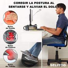 Reposapiés Ergonómico Ajustable con Función de Masaje y Ángulo Ajustable - Negro,37543592 - Amarillo - Ver 5