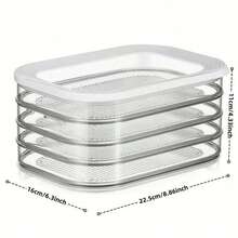 Stackable Refrigerator Food Storage Container (With Lid), Suitable For Storing Cooked Food, Bacon And Luncheon Meat, Suitable For Storing Cold Cuts, Sausages, Cooked Meat And Ready-To-Eat Meals, Also Suitable For Food Refrigeration And Freezing. - Multicolor - View 10