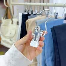 TendenciaPaquete 60 Pcs Colgable Antideslizante Ganchos Para PantalonCalidad premium - Azul Y Rosa Y Crema Y Verde - Ver 10