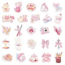 50张粉色故事贴纸，适用于笔记本、笔记本电脑、计划本、手机壳、DIY装饰 - 彩色 - 查看 8