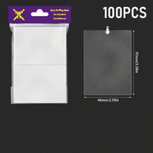 100 buah Pelindung Kartu Transparan Matte Satu Sisi, Untuk Kartu Koleksi, Pelindung Kartu Plastik Lunak, Cocok Untuk MTG, Kartu Baseball, Kartu Olahraga, Kartu Permainan Ukuran Standar - Satu sisi buram transparan - View 9