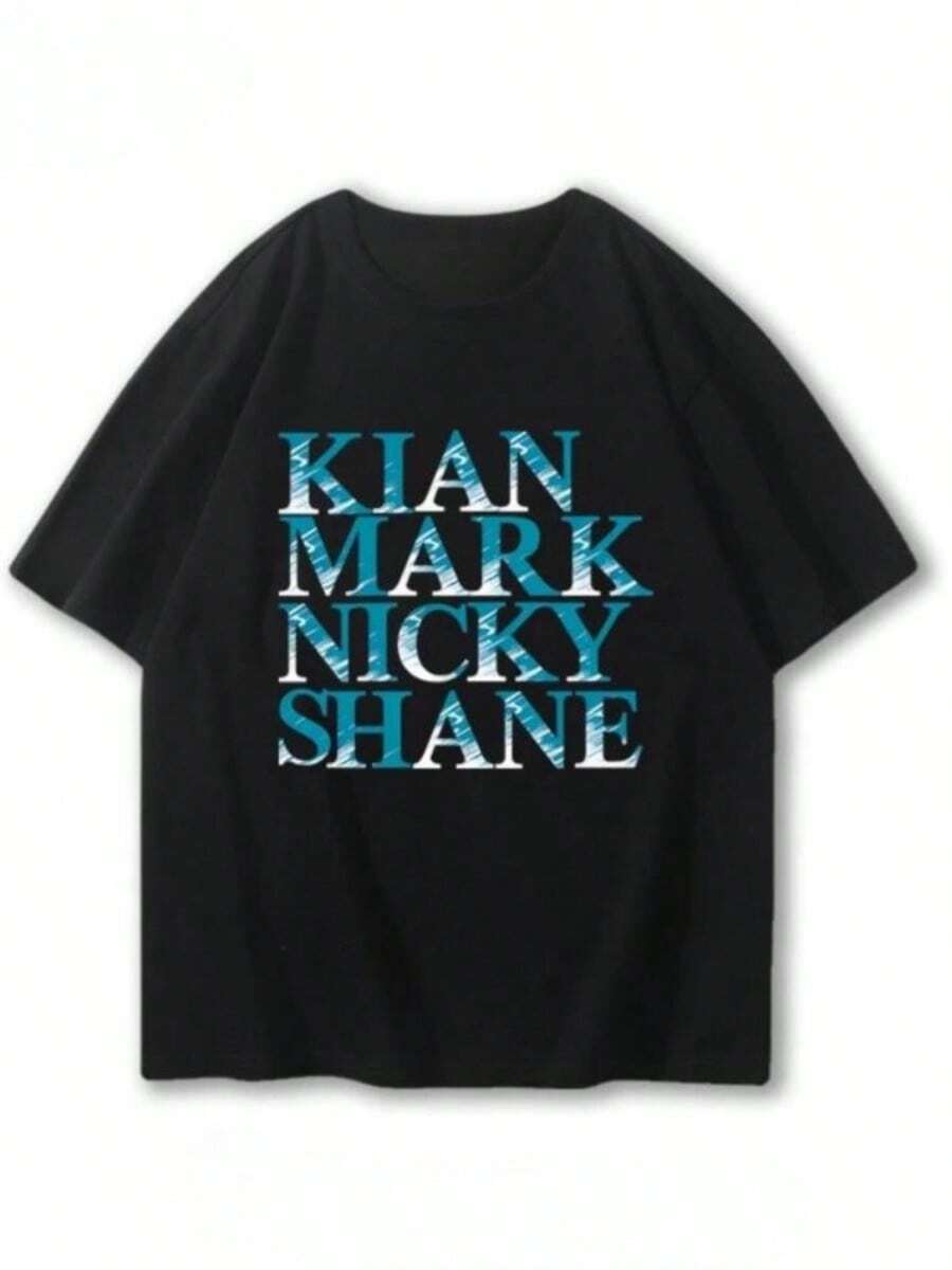 Christmas 2025 New Irish Westlife Pop Band Short Sleeve Male Summer Men Women Weighty Loose Cotton Comfortable Srteetwear Vintage - 黑色 - 查看 1