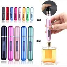 5ml Perfume Atomizer Portable Liquid Container For Cosmetics Traveling Mini Aluminum Spray Alcochol Empty Refillable Bottle - 5ml Matte Red - View 3