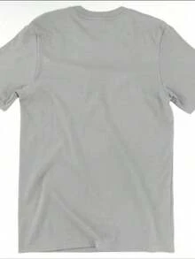 Camiseta Masculina Cristã Gola Redonda Com Estampa de Yeshua Algodão Premium 30.1 Camisa - Cinza - Visão 3