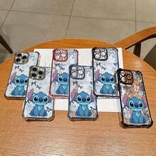 Disney.What Blue Ribbon Patterned Phone Case Featuring Stitch. Compatible With IPhone 17, 16, 15, 14, 13, 12, And 11 Pro Models. Made Of TPU, With Shockproof Protection. It's The Perfect Gift For Family, Friends, Birthdays, Spring Festival, Holidays, Boyfriends, Girlfriends, And Valentine's Day. - Màu xanh lam - Xem 2