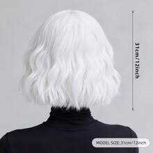 Wave Wigs Women| Fashionable Curly Lace Front, Cosplay, Parties And Daily Wear – Ultimate Party Accessory - trắng - Xem 4