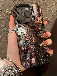Ambiente navideño cálido con adornos, luces y dulces. funda de móvil de láser Elemento de diseño de funda para teléfono,  ideal como regalo para cumpleaños, para mamá, familiares, amigos - Blanco - Ver 1