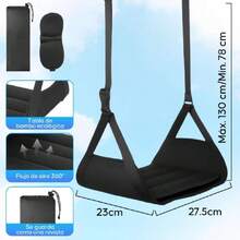 Hamaca de Pie de Avión Ajustable, Hamaca Para Pies Portátil para Viaje con Máscara de Ojos Travel Essentials, Accesorios para Viaje con Malla Táctil Transpirable Tablero de Soporte(23*25CM),37543589 - Multicolor - Ver 5