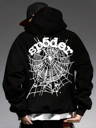 Men's Printed Long-Sleeved Cotton Pullover Hoodie, Y2K Street Style, Gothic Jesus Style, Christmas Couple Gift.