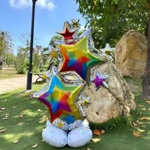 TendenciaGlobo Genérico Figura 110cm Papel Metalizado.Calidad premium - estrella - Ver 10