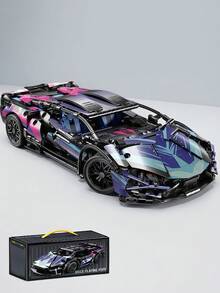 Cyberpunk Future Supercar-Original Design Mechanical Group Building Blocks Difficult Assembly Model Dream Collection Birthday Gift (No Light)