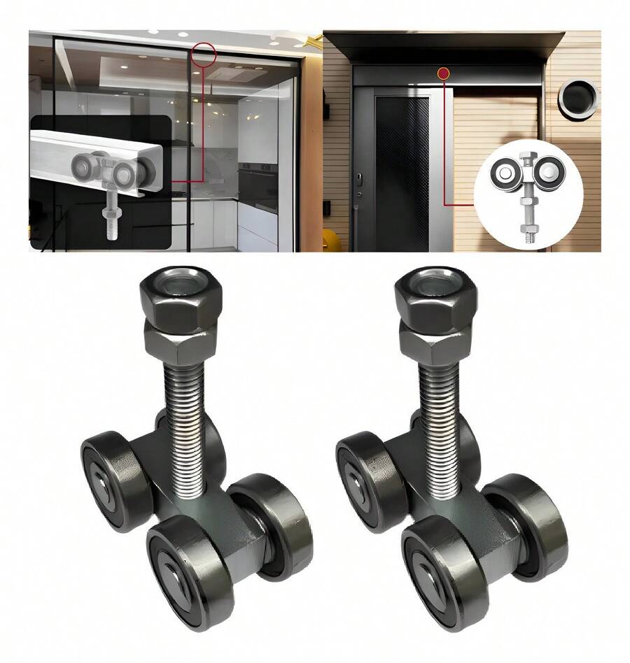 Tendencia2pc Carretilla Para Portón Corredizo 500kg De AceroCalidad premium - 1 - Ver 1