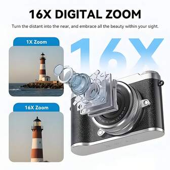 1080P HD Portable CCD Camera With 4K Lens, Flip Screen And 400mAh Rechargeable Li-Polymer Battery, Suitable For Beginners, Travel, Vlogging - Perfect Gift For Christmas, Birthday, Photography Beginners, Modern Compact Design, Clear Display, Daily Shooting, Lightweight, Reliable Performance, Ideal Choice For Content Creators