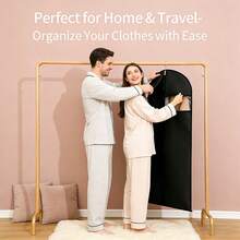 5 pièces/1 pièce Housse anti-poussière en PEVA, sac protecteur d'armoire inodore pour vêtements, sac à vêtements translucide et respirant pour manteaux, robes, costumes, vestes, anti-poussière, anti-humidité, protection de la vie privée - Multicolore - Voir 2