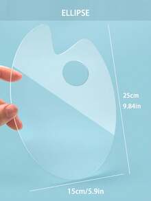 1pc Transparent Acrylic Paint Palette With Thumb Hole - Non-Stick Easy To Clean Artist Painting Tray, Multiple Styles (Round/Rectangular/Oval) Suitable For Oil, Watercolor, Acrylic Paints - Ideal For DIY Arts & Crafts, Hobbies And Studio Use Acrylic Transparent Children Watercolor - Multicolor - View 8