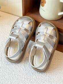 2026 Summer New Toddler 1-3 Years Old Boys & Girls Soft Headband Sandals Beach Shoes - Silver - View 5