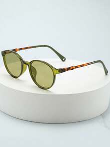 1pc Unisex Retro Oval Small Frame Personalized Minimalist Fashion Fashion Glasses, Suitable For Party, Travel, Casual, Beach, Daily Use - Multicolor - View 7