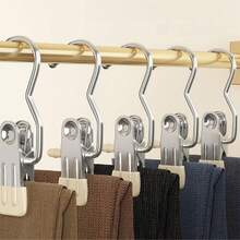 TendenciaPaquete 60 Pcs Colgable Antideslizante Ganchos Para PantalonCalidad premium - Azul Y Rosa Y Crema Y Verde - Ver 5