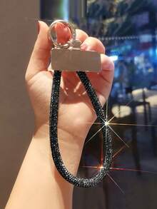 奢华水钻手机挂绳，时尚腕带，短款吊坠挂饰（注意：底部尖头的水钻可能会有轻微掉落）兼容安卓及大多数智能手机，送给母亲、家人、朋友的礼物，生日、节日手机链 - 彩色 - 查看 19