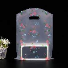 30个透明玫瑰图案礼品袋，可爱印花礼品手提袋，适用于珠宝、情人节、母亲节、婚礼回礼、周年纪念礼物、浪漫求婚、生日礼物、圣诞礼物、新娘送礼会、服装精品店、小型零售店，以及成人、浪漫送礼者、精品店老板、珠宝商。 - 彩色 - 查看 4