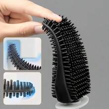 1个带支架的硅胶马桶刷，浴室清洁套装，壁挂式马桶刷支架