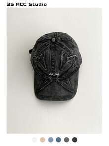 Soft Crown 美国字母牛仔棒球帽，街头服饰，街舞风格，百搭，做旧水洗，贴布牛仔棒球帽，版型修身，男女皆宜，四季皆宜 - 牛仔棒球帽 - 查看 13