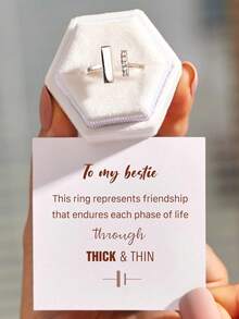 1枚精美立方氧化锆戒指，女士适用，适合婚礼、订婚、周年纪念、派对等场合，亦可作为戒指、首饰或情人节礼物。 - 銀色 - 查看 7