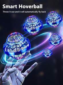 1pc Induction Levitation Glowing Flying Ball, Magic Induction Rotating Flying Disc, Finger Spinner Glowing Magic Flying Disc, Educational Entertainment Stress Relief Toy, Suitable For Boys And Girls Aged 6 And Above Birthday Gift - Multicolor - View 2