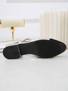 Plus Size Women's Backstrap Slide Sandals, 2026 New Versatile French Elegant Low Heel Flat Mixed Color Mid Heel Casual Comfortable Classic Retro Women Shoes - View 9