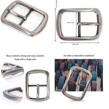 Leoon Hebilla de Cinturn, Hebilla de Repuesto Cuadrada de una Sola Punta Extrable Retro de Latn para Hombres Y Mujeres Accesorios de Ajuste de Sujecin de Cinturn(Hebilla de cinturn tipo B) - hebilla de cinturón tipo b - Ver 1