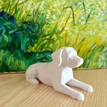 1pc Lifelike Sleeping Labrador Statue, Suitable For Desktop Display, Living Room, Bedroom, Office Decor, Gift For Dog Lovers - Multicolor - View 2