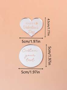 Personalized Cake Topper For Restaurants, Custom Acrylic Round Drink Topper For Wedding Decor, Personalized Cake Topper, Customizable Text Birthday Cake Decoration, Customized, Valentine's Day, Stylish Custom Design, Family, Father, Mother - Style a - View 2