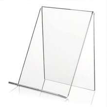 1/2/3/10pcs Acrylic Book Stand - Thick Transparent Book Holder, Suitable For Books, Notebooks, Magazines - Home, Office, Library Decor Display Rack - Clear Bookshelf