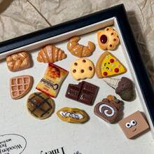 14pcs Cute Coffee Series Shoe Charms DIY Kit, Fun Resin Shoe Accessories With Detachable Design, Perfect For Summer Sandals, PVC Beach Bags - Brown - View 5