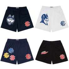 2025 New Summer EE  Basic Mesh Short Classic Floral Printed Gym Shorts Men's Gym Basketball Sports Casual Shorts - Hải quân gou - Xem 1