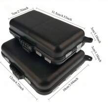 Mini caja de almacenamiento M/L, caja de aparejos de pesca, anzuelo, señuelo, cebos, caja de almacenamiento de plástico para accesorios organizadores de pesca de carpa - M con L - Ver 2