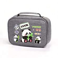 Estojo de Lápis de Grande Capacidade Estilizado Panda - 4 Cores Opcionais, Bolsa de Armazenamento Destacável de 72 Cores com Várias Camadas, Estojo para Canetas de Desenho, Estojo para Lápis, Estojo para Canetas, Adequado para Estudantes, Criação de Pintura, Estojo de Canetas para Escritório, Suprimentos Essenciais de Volta às Aulas, Suprimentos de Escritório, Presentes do Dia dos Namorados - Multicolorido - Visão 15