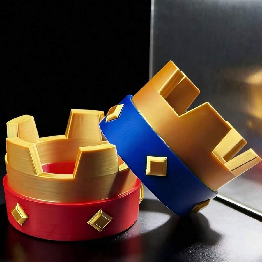 3D打印皇家皇冠钥匙扣，独特设计，生日小礼物