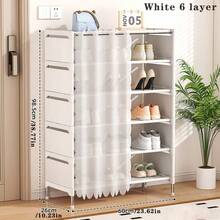1pc Simple Shoe Rack, Home Entryway Shoe Storage Organizer, Multi-Space Display, Bathroom, Kitchen Storage, Multi-Tier Space-Saving, Suitable For Rental, Apartment - Multicolor - View 20